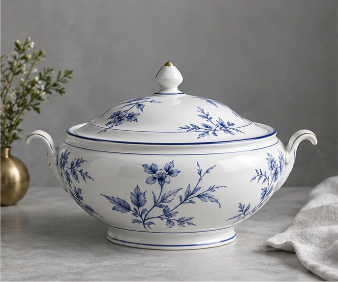 Porcelain soup tureen